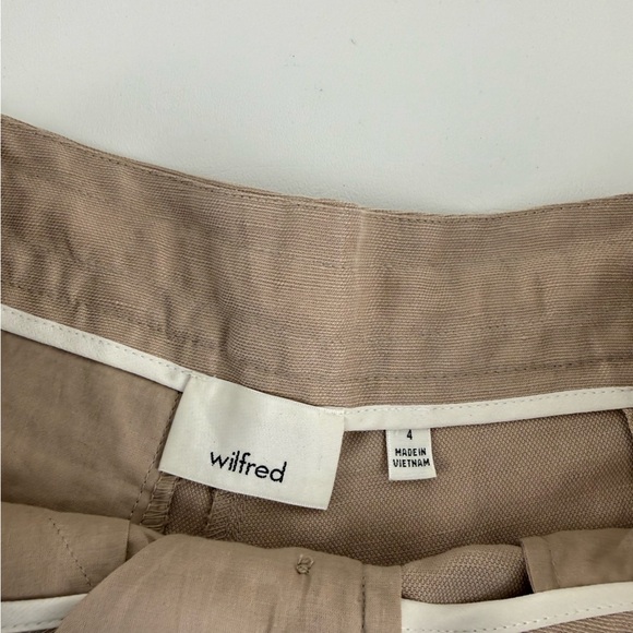 NWT Wilfred Allegra Tan Shorts with Cream Tie - Picture 5 of 8
